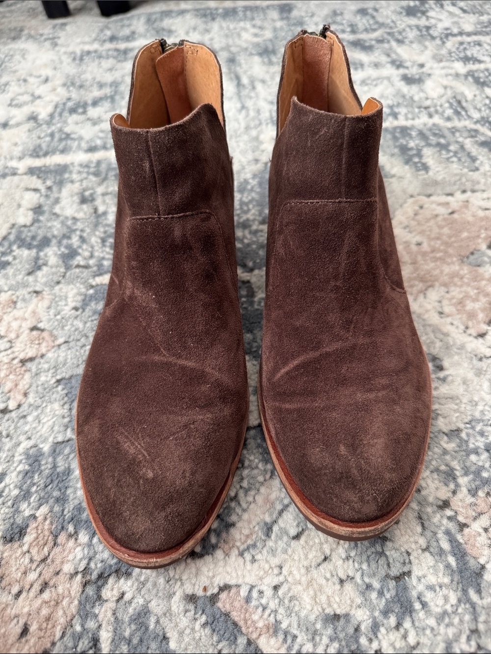 Brown Suede Booties